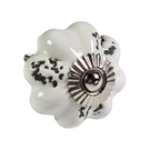 porseleinen knop STAR/wit