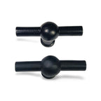 zwarte metalen deurknop T-model XL