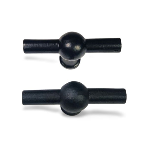 zwarte metalen deurknop T-model XL