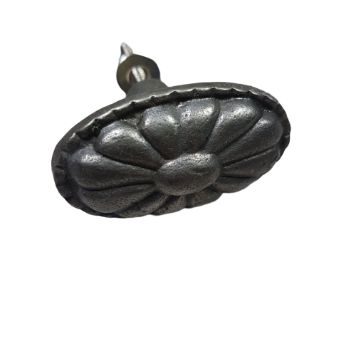 meubelknop Iron oval flower-N