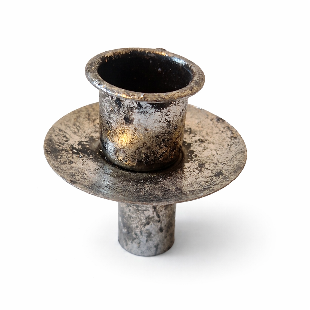 Kaarsenhouder antiek zilver stomp
