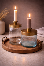 kaarsenhouder Jar- bubbelglas
