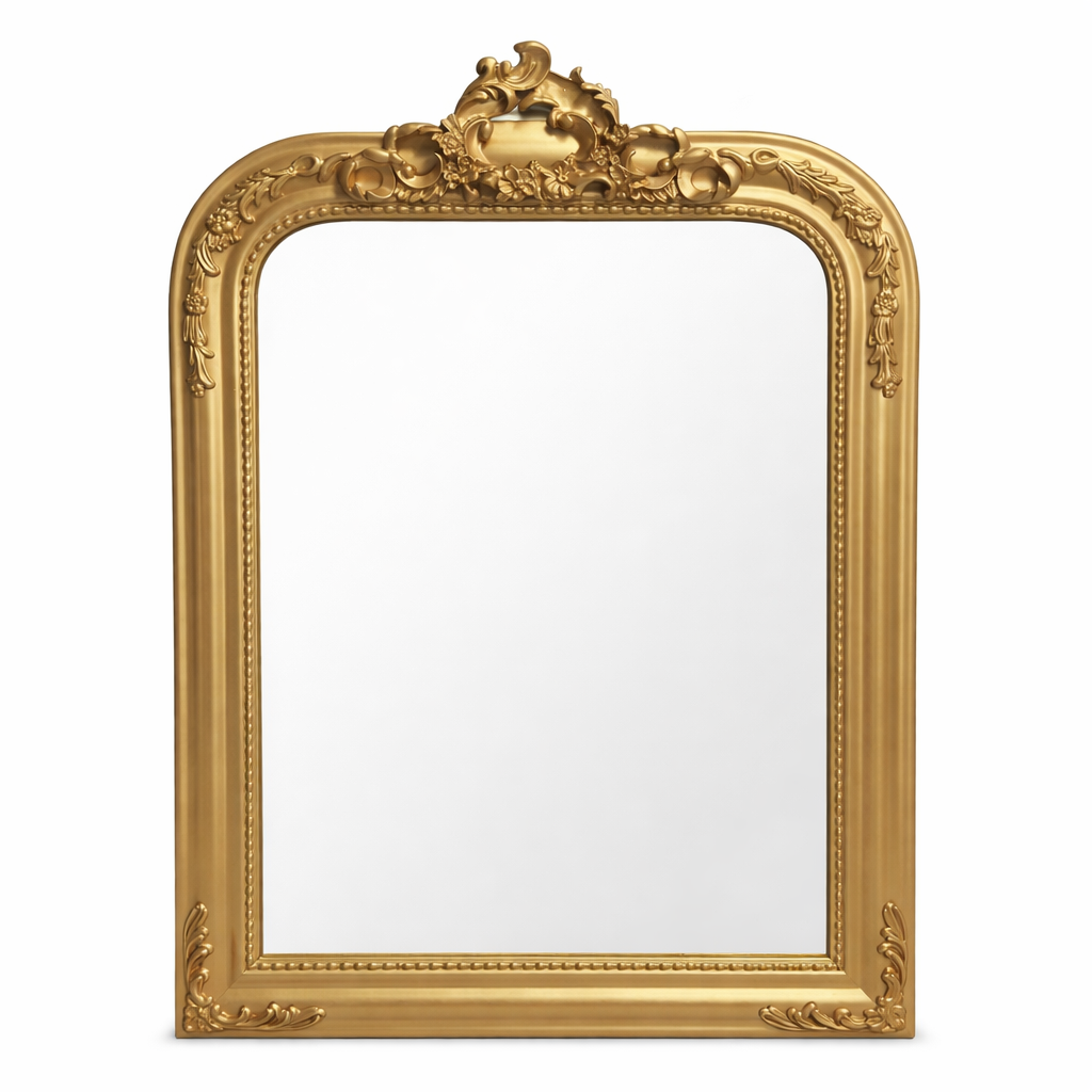 Kuifspiegel, barok spiegel goud
