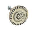 deurknop metaal rond wit MK 26/W