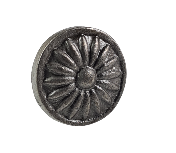 metalen knop rond/bloem