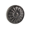 metalen knop rond/bloem