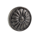 metalen knop rond/bloem