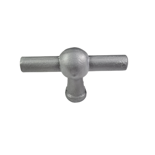 meubelknop Cross-mat zilver
