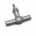 meubelknop Cross-mat zilver