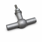 meubelknop Cross-mat zilver