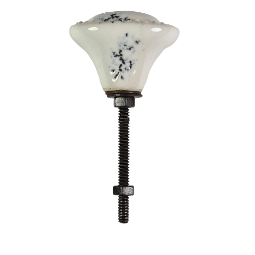 porseleinen knop shabby chic-wit