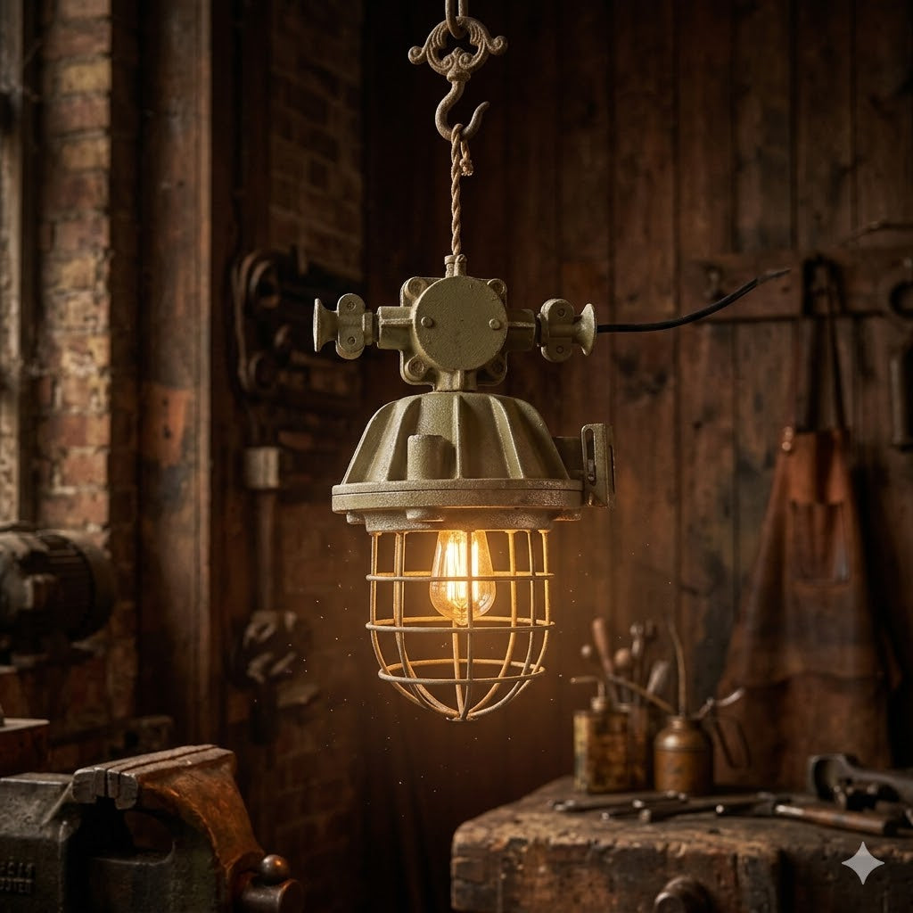 Industriële hanglamp.