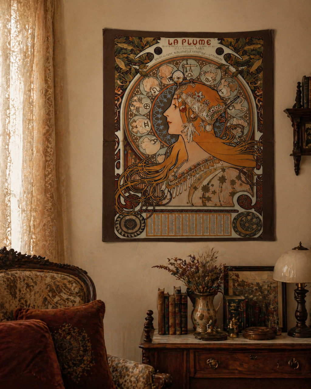 Decoupage papier Art Nouveau- Alphonse Mucha