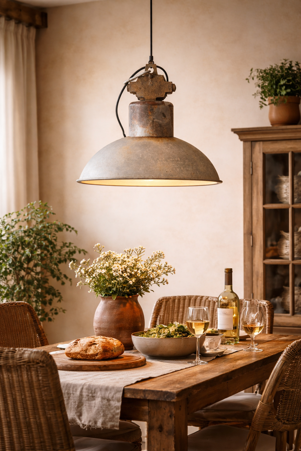 Vintage lampenkap, hanglamp