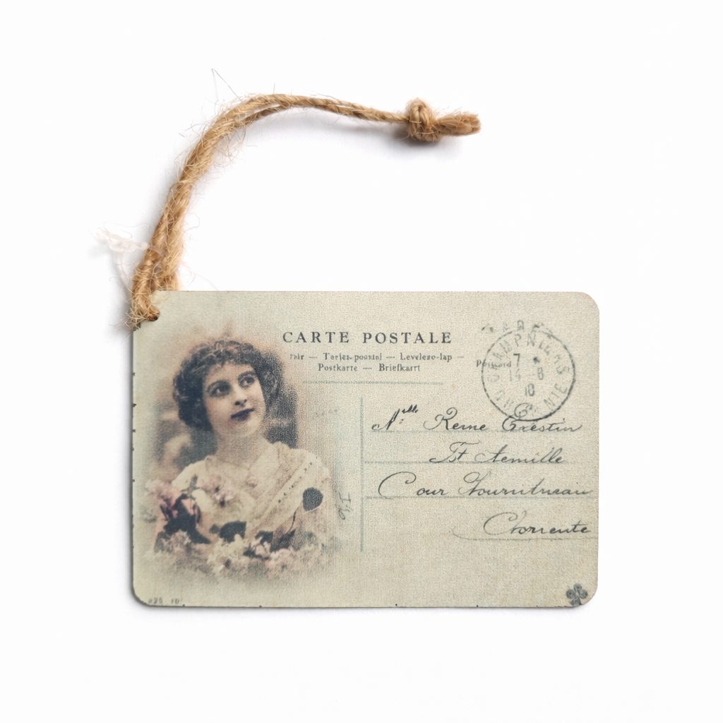 brocante label carte postal
