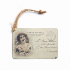 brocante label carte postal