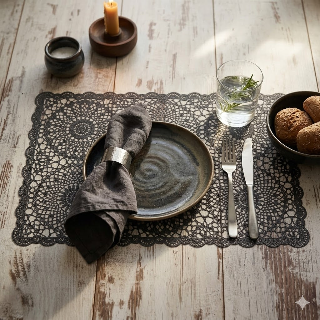 zwarte placemats